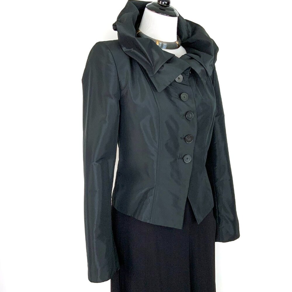 Pauw Amsterdam Black Anvant-Garde Style Jacket Portrait Collar Sz 6
